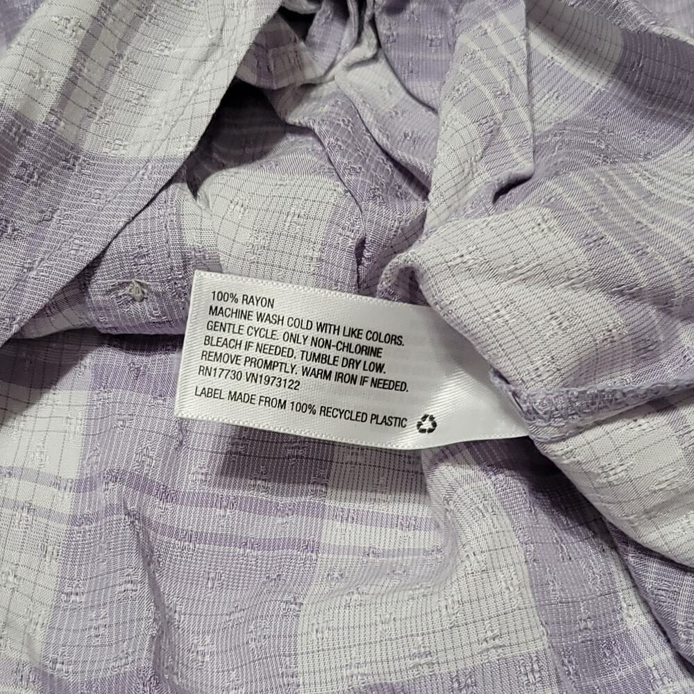 Universal Thread Lilac Plaid Button Down Blouse S… - image 6